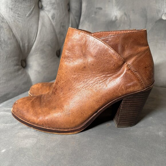 Lucky Brand Tan Leather Western Ankle Booties‎ – Women’s 7.5 M - Picture 4 of 7